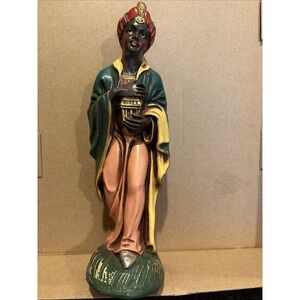 Vintage Balthazar Figurine Christmas Nativity Replacement King Wise Men 8" Italy
